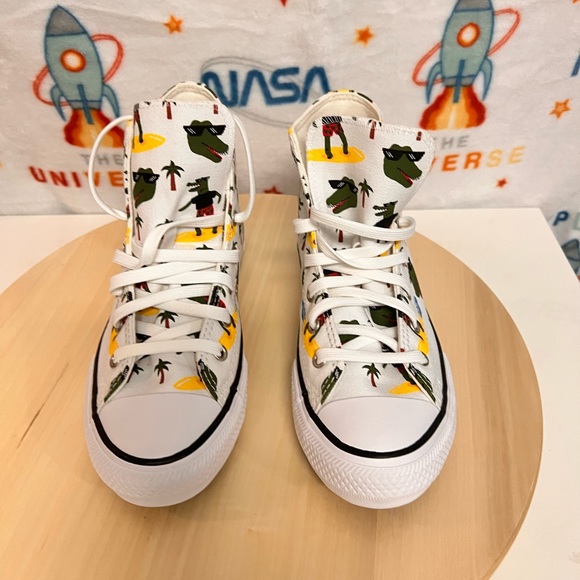 CONVERSE CTAS HI WHITE GATOR 🐊 WOMEN - Picture 12 of 13